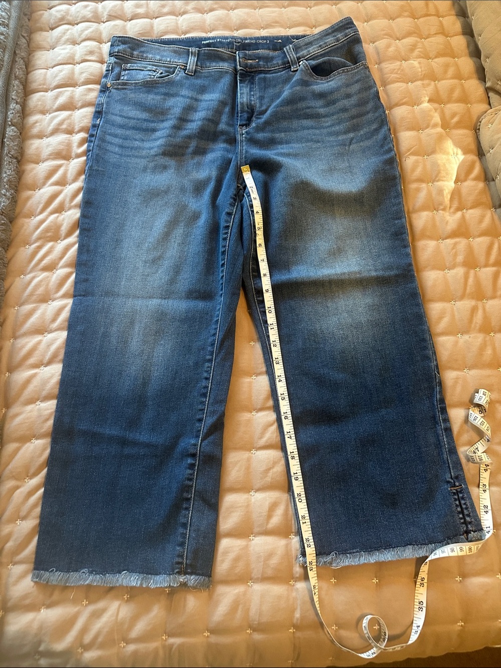 Dark Blue Women's Straight Crop Jeans